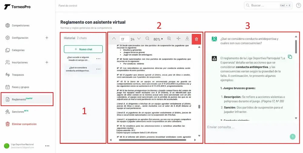 Navega a la sección 'Competiciones'